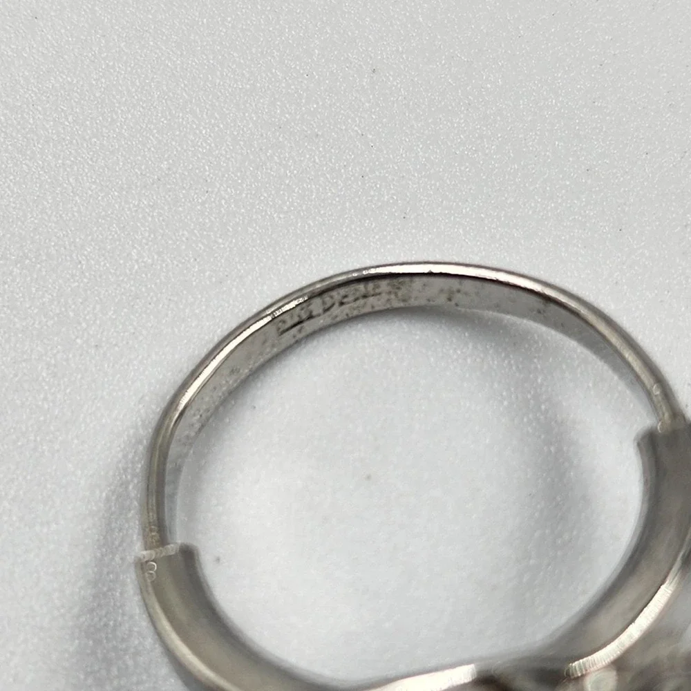 Stainless‎ Steel Flower Ring Petals Boho Style Size 6 Pat. Pend Stamp